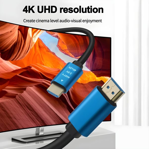 6.6ft. High Speed HDMI Cable V2.0 4K 60Hz 2160P HDR Ultra-HD Cable with Ethernet for HDTV Laptop PS4 and more - Image 3