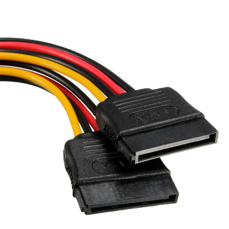 SATA Power Y Splitter Cable 15 Pin SATA Power Splitter Cable Adapter SATA 15 Pin Male to Dual Female Power Y- Cable - Image 4