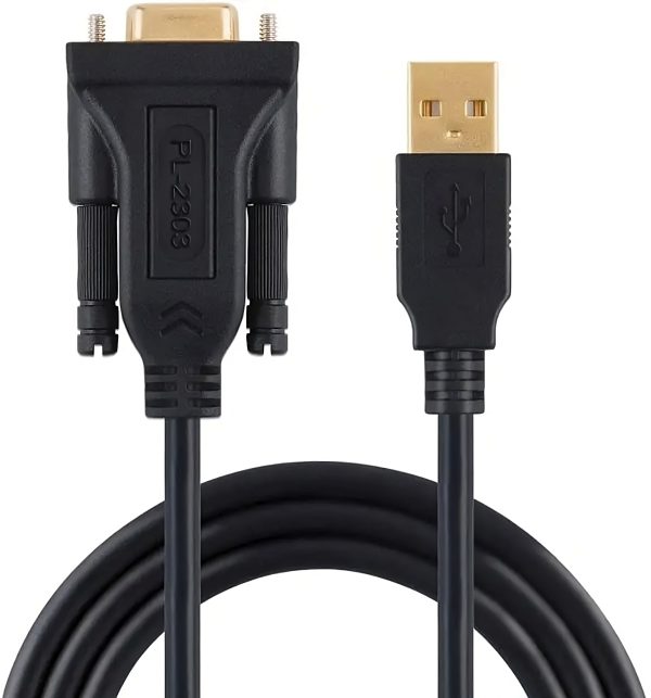 High Quality USB Male to DB9 RS232 COM Female Cable Adapter Converter, 1.8m - Image 2