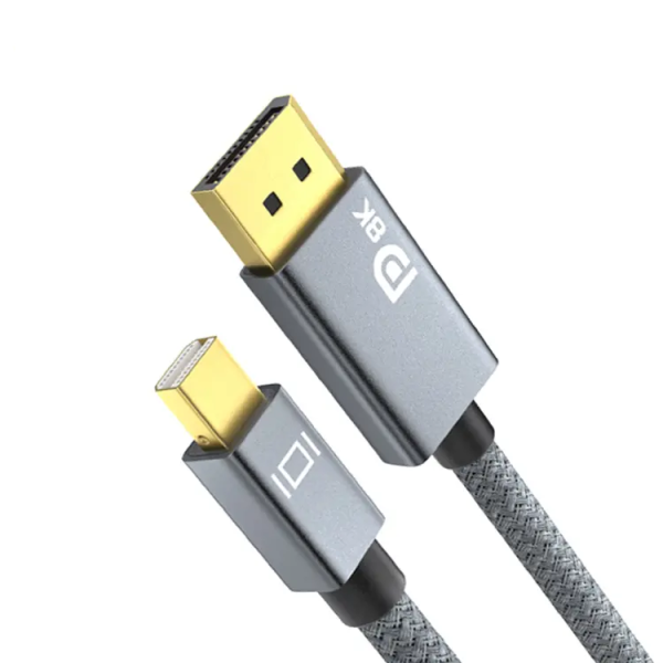 High Quality Mini DisplayPort to DisplayPort Cable 6.6ft, 8K@60Hz, 4K@144Hz/120Hz, 2K@240Hz/165Hz 32.4Gbps HDR DP1.4 Mini DP to DP Cable