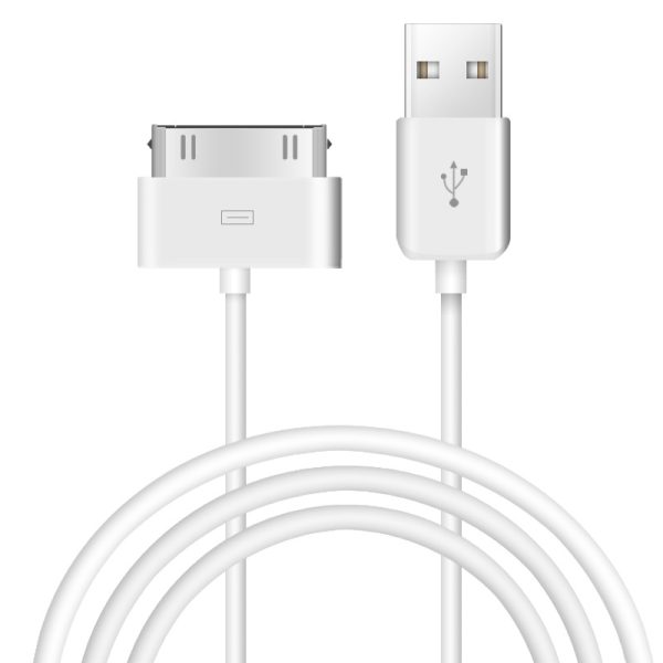 30Pin USB Cable For iPhone 4S 4 iPad 2 3, Charging + Data + Sync USB Cable - Image 3