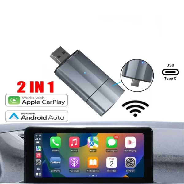 Portable CarPlay AI Box Smart Car Play Device CarPlay Wireless Adapter Android Auto Dongle