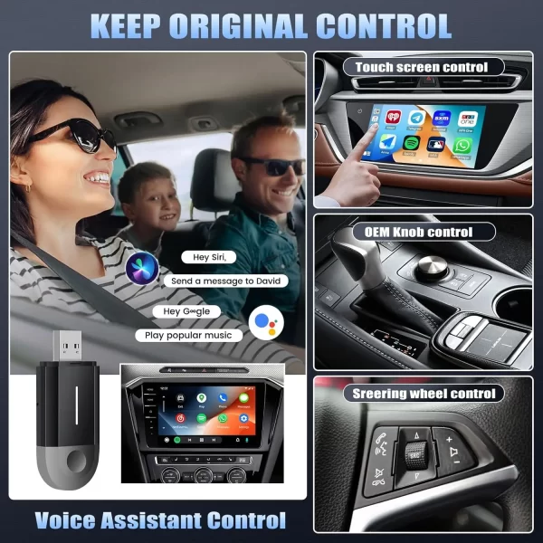 Portable CarPlay AI Box Smart Car Play Device CarPlay Wireless Adapter Android Auto Dongle - Image 3