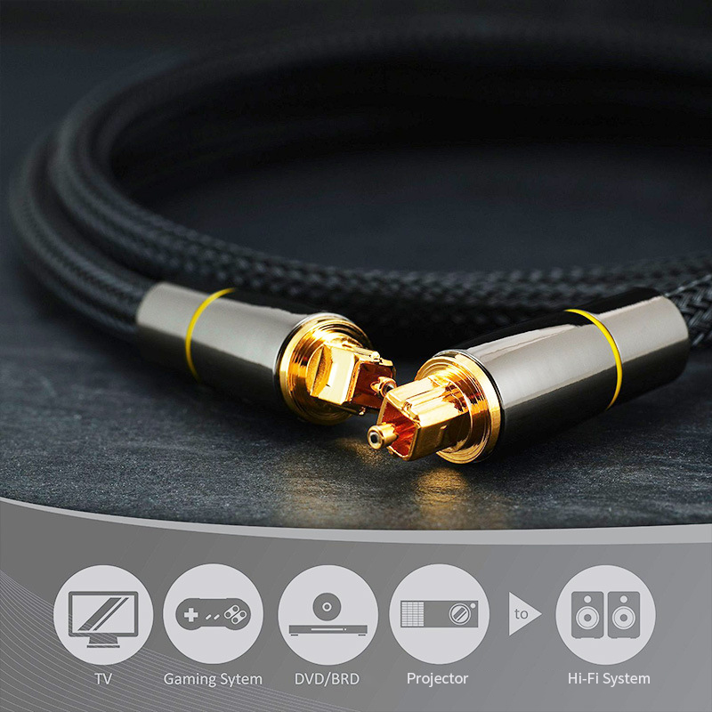Digital Audio Optical Fiber Cable Toslink For Home Theater, TV, Sound Bar and more, 6.6Ft - Image 2