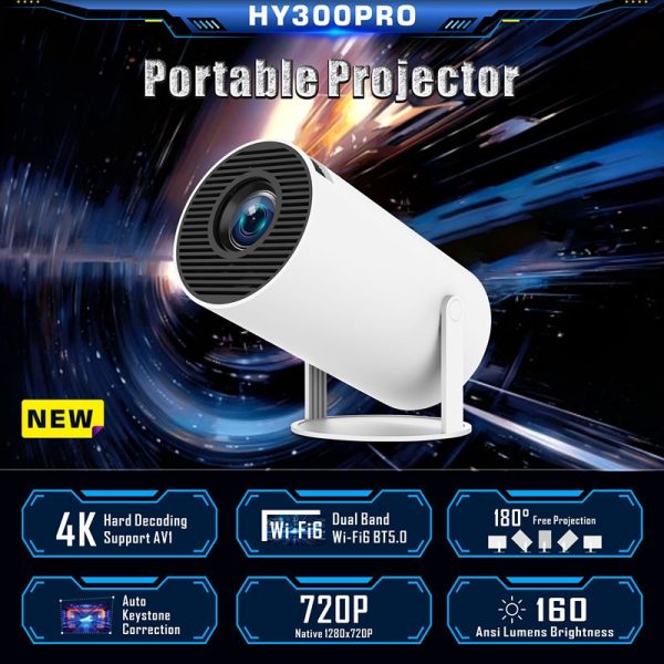 HY300 Pro Mini Portable Projector