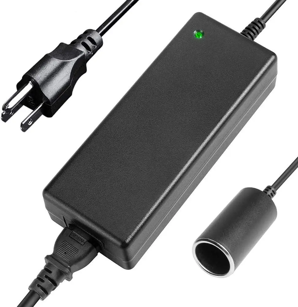 AC to DC Converter - 110V to 12V 5A 60W Car Cigarette Lighter Socket, 110V AC to 12V DC Power Adapter