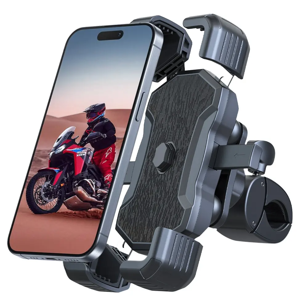 Ultra-Stable High Quality Motor Bike Phone Mount Mobile Stand One-Touch Motorcycle Cell Phone Holder for Bicycle Safer Riding