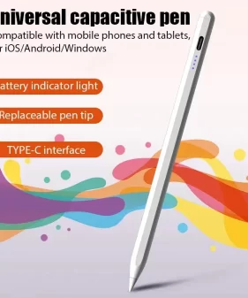 Active Stylus Pen with Palm Rejection Type-C Smart Touch Screen Pen for iPad