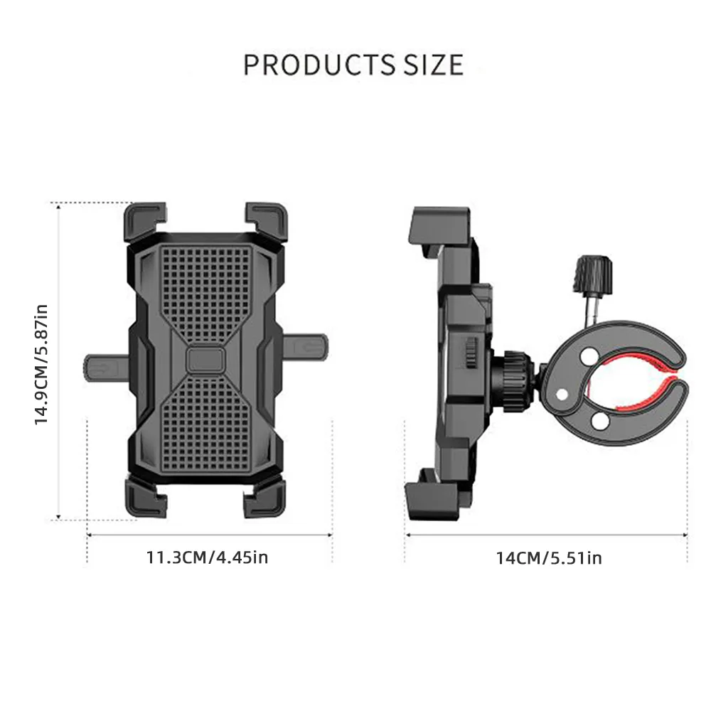 Bicycle Phone Holder Motorcycle Handlebar Phone Holder Scooter for iPhone Samsung Xiaomi 4.7 inch - 6.9 Inch Phone - Image 5