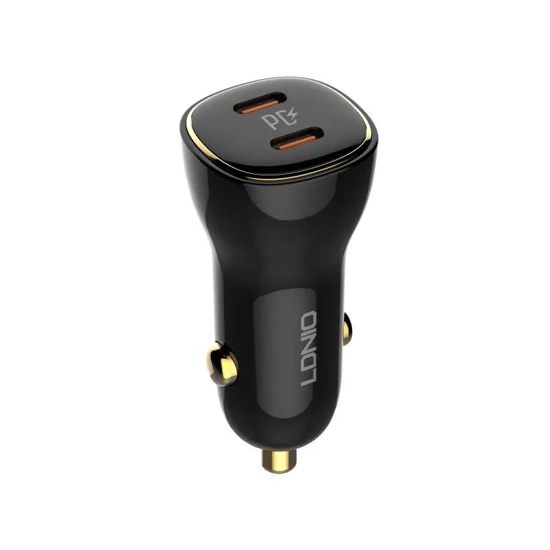 High Quality Dual USB-C 60W Fast Car Charger Cigarette Lighter Adapter - Image 2