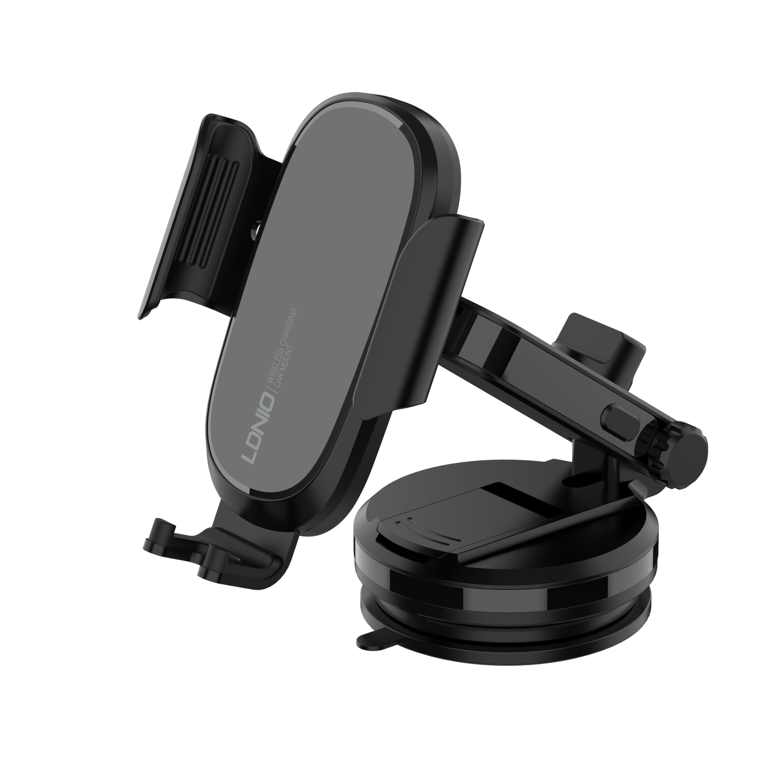 LDNIO MW21-1 15W Fast Charge Auto Clamping Wireless Car Charger Phone Holder Retractable Phone Holder for Mobile Phone