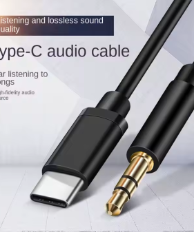 3.3ft. USB Type C to 3.5mm Stereo Male Adapter Cable, Type-C 3.5mm Car Audio Cable