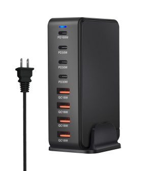 240W GaN Fast Charger 8-Port Type C USB Charger Mobile Phone Laptop PD Desktop Charger for Home Office