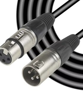 32ft. High Quality XLR Audio Cable, 3Pin Balanced XLR Male to XLR Female Mic Audio Cord, XLR Speaker Cable, Mic Wire, Compatible with XLR Microphone for Streaming Podcast Recording and more
