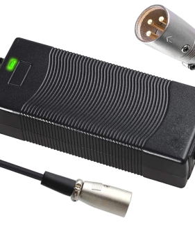 29.4V 2A Battery Charger, XLR 3 Pin Connector for 7 Series 25.5V Lithium Battery Pack 24V Li-ion Batteries Power Supply Adapter
