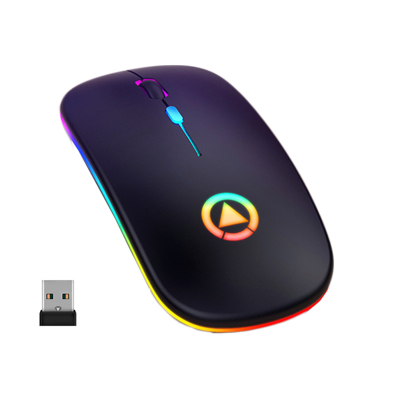 A2 Wireless Mouse, 2.4GHz Rechargeable RGB Wireless Mouse Slim Ergonomic Vertical Design for Laptop Desktop Computers - Image 2