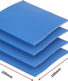 4 Pack Thermal Pad,100x100mm 0.5mm 1mm 1.5mm 2mm Highly Efficient Thermal Conductivity 6.0 W/mK, Heat Resistant Silicone Thermal Pads for Laptop Heatsink CPU GPU SSD IC LED Cooler