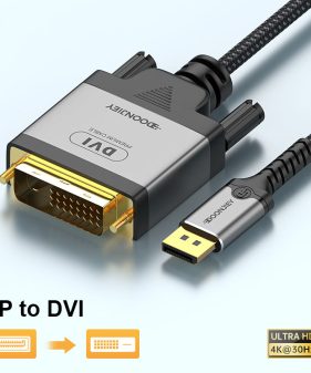 DisplayPort DP to DVI Adapter Connector Cable Conversion Line Support 4K 30Hz Video Cord for Desktop Laptop TV Projector