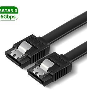 Straight SATA 3.0 Data Cable 6Gbps 7Pin Female to Female Data Cable with Latch for Computer Use Serial Hard Drive Connection